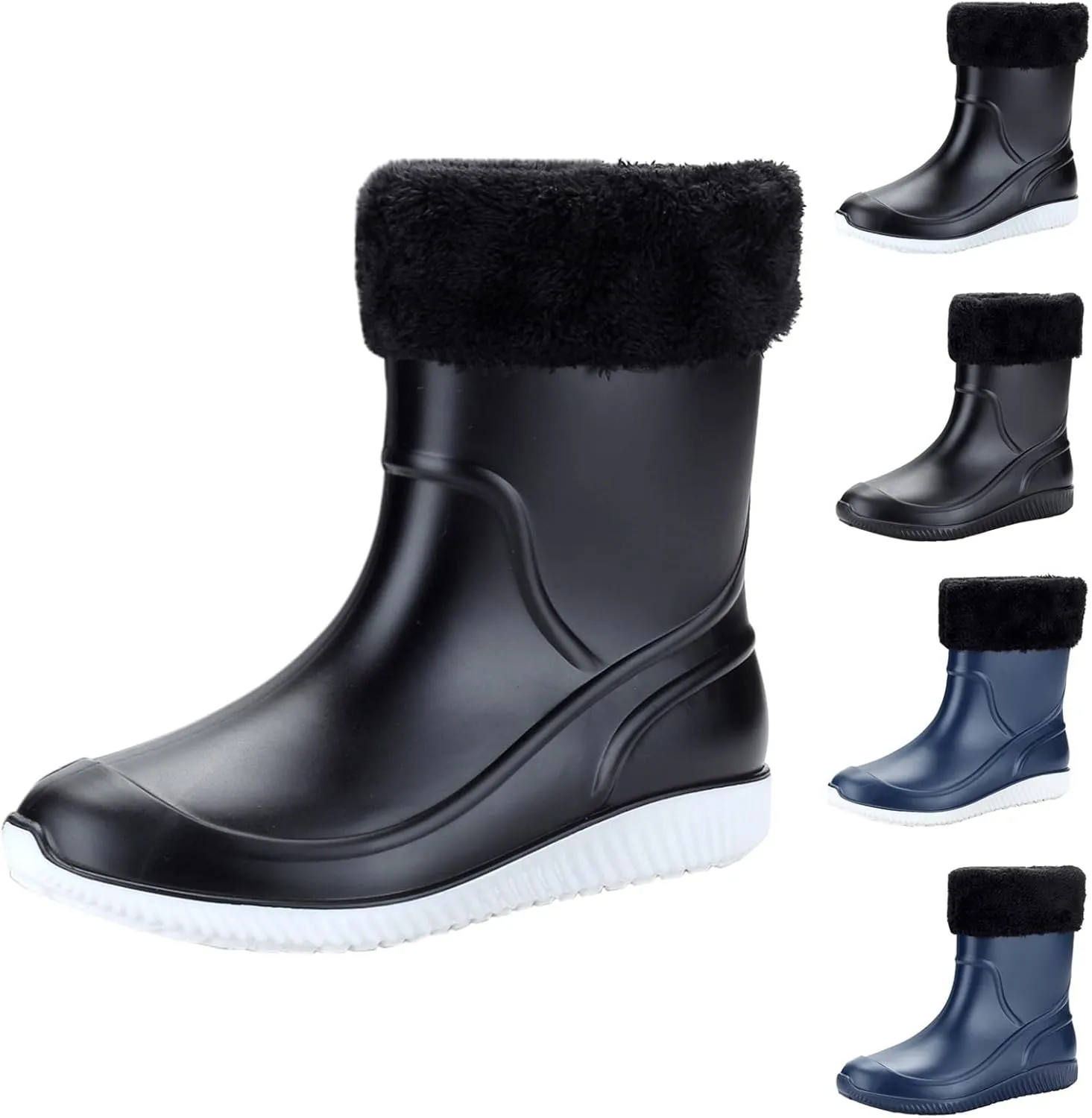 Men's Rain Boots Waterproof Non-Slip Outdoor Work Rubber Boots Fishing Boots For Men Waterproof Ankle Rain Boots