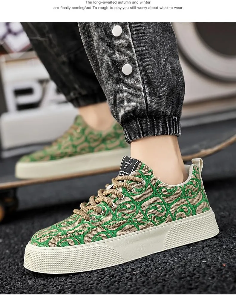 Men's Skateboarding Shoes - Trendy Street Style Loafers,Lightweight Breathable Non-Slip Grip,Comfortable Casual Sneakers for Outdoor Activities