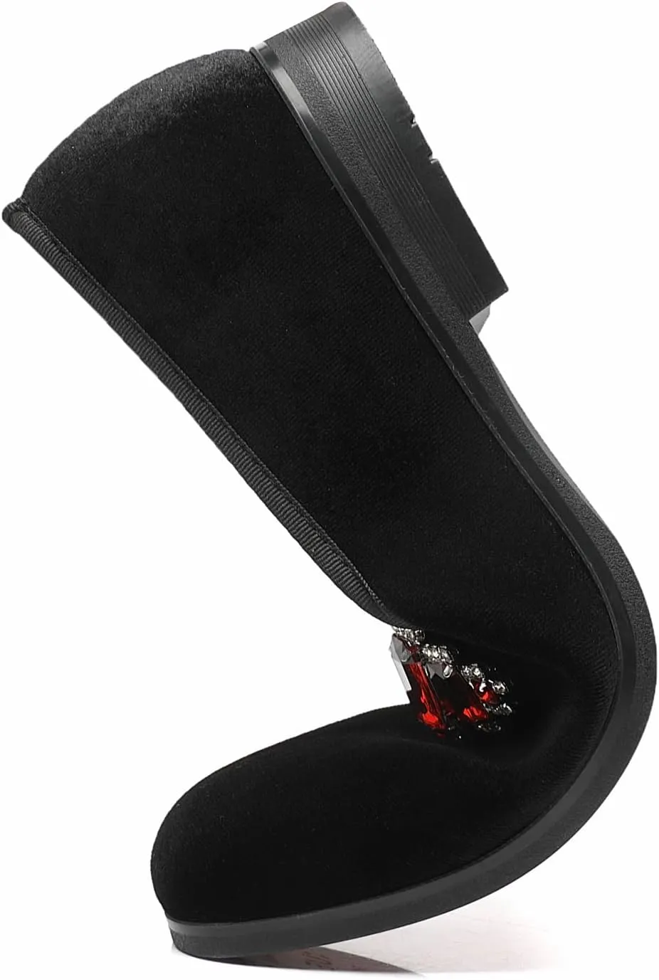 Men's Velvet Loafers Glitter Diamond Fashion Party Wedding Shoes