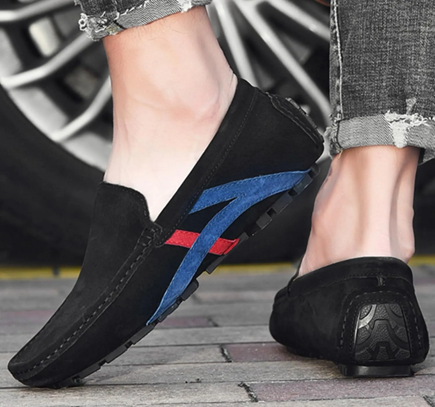 Minishion Boys Mens Loafers Shoes Slip on Fashion Summer Party Moccasin Flats YY010