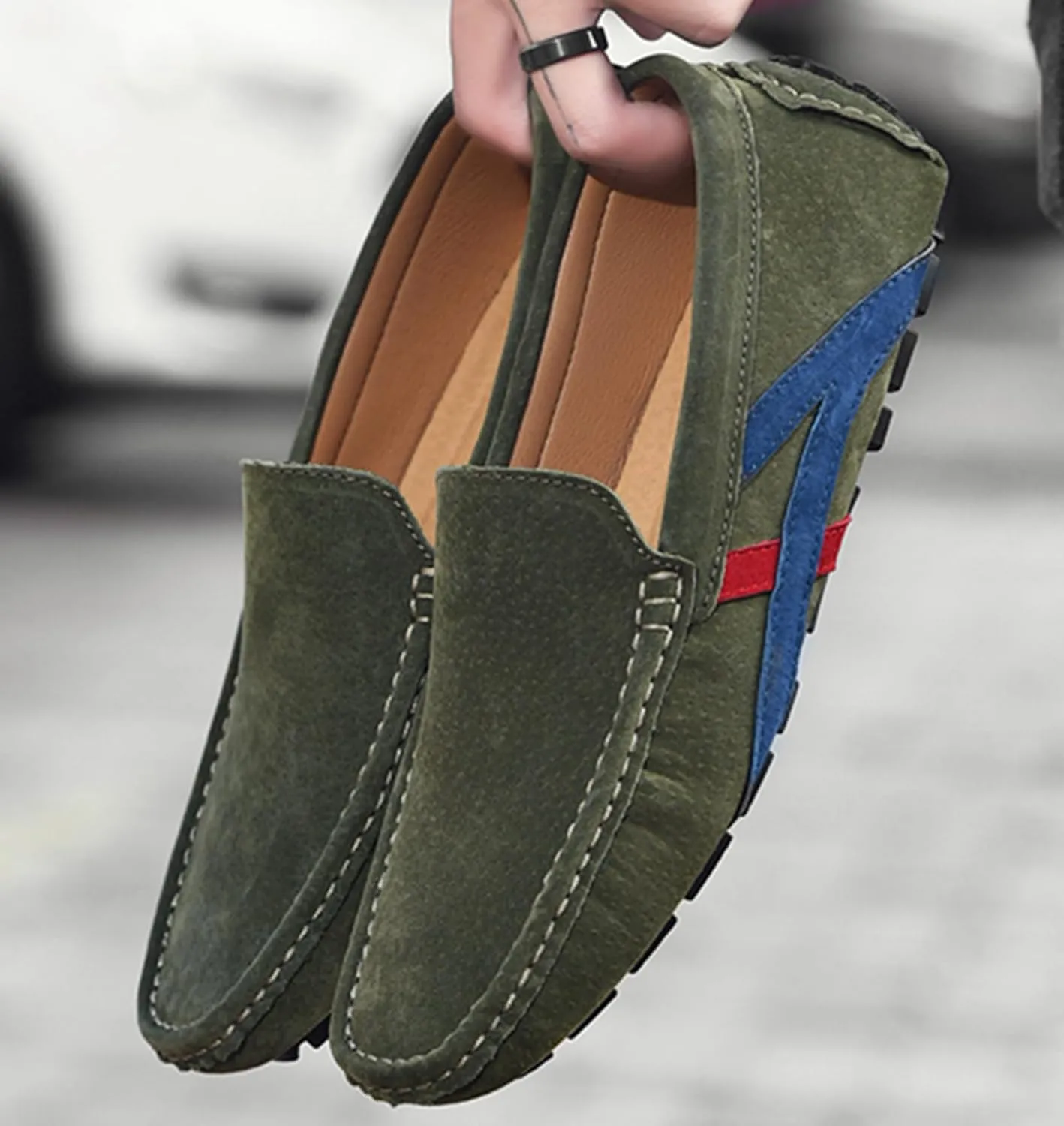 Minishion Boys Mens Loafers Shoes Slip on Fashion Summer Party Moccasin Flats YY010