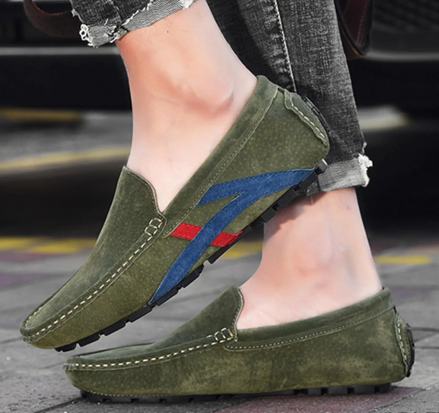 Minishion Boys Mens Loafers Shoes Slip on Fashion Summer Party Moccasin Flats YY010