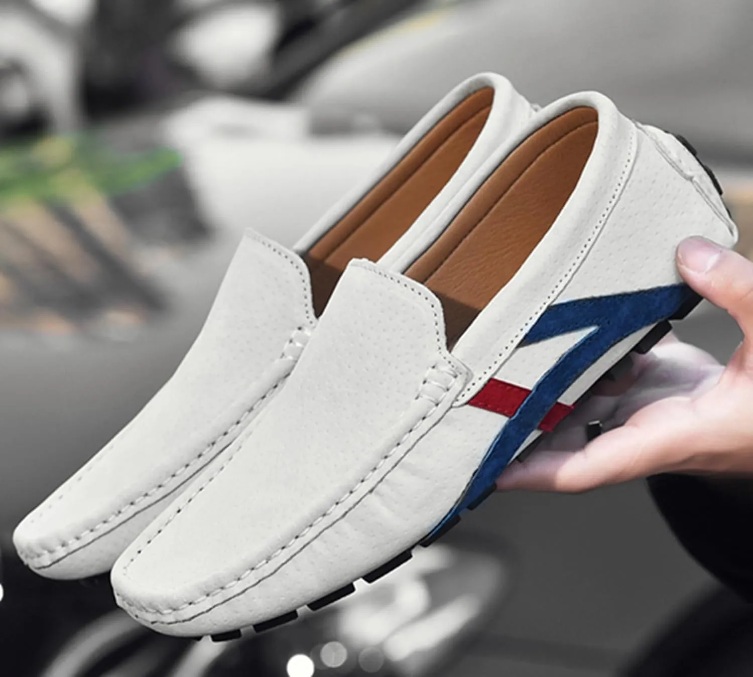 Minishion Boys Mens Loafers Shoes Slip on Fashion Summer Party Moccasin Flats YY010