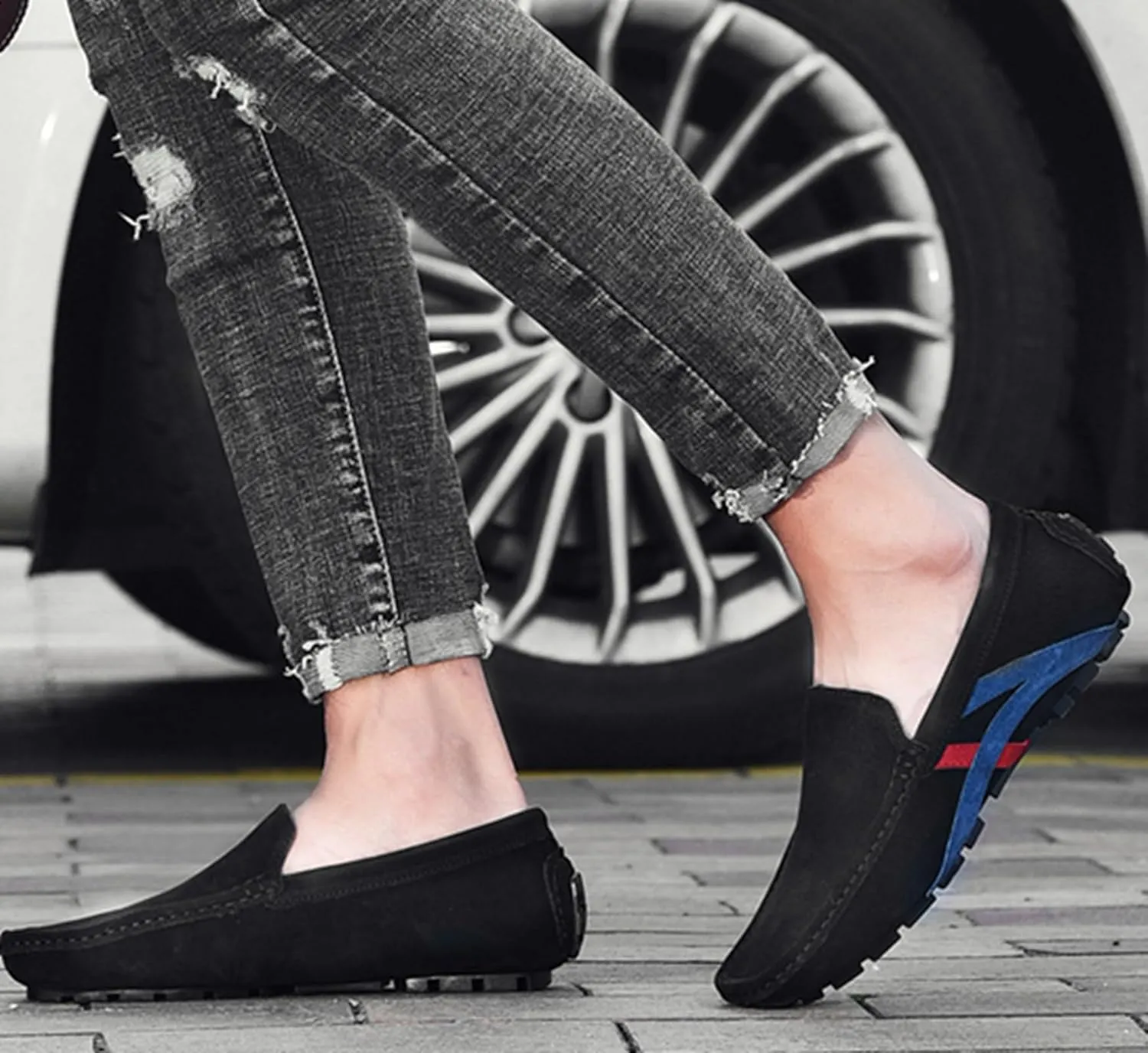 Minishion Boys Mens Loafers Shoes Slip on Fashion Summer Party Moccasin Flats YY010