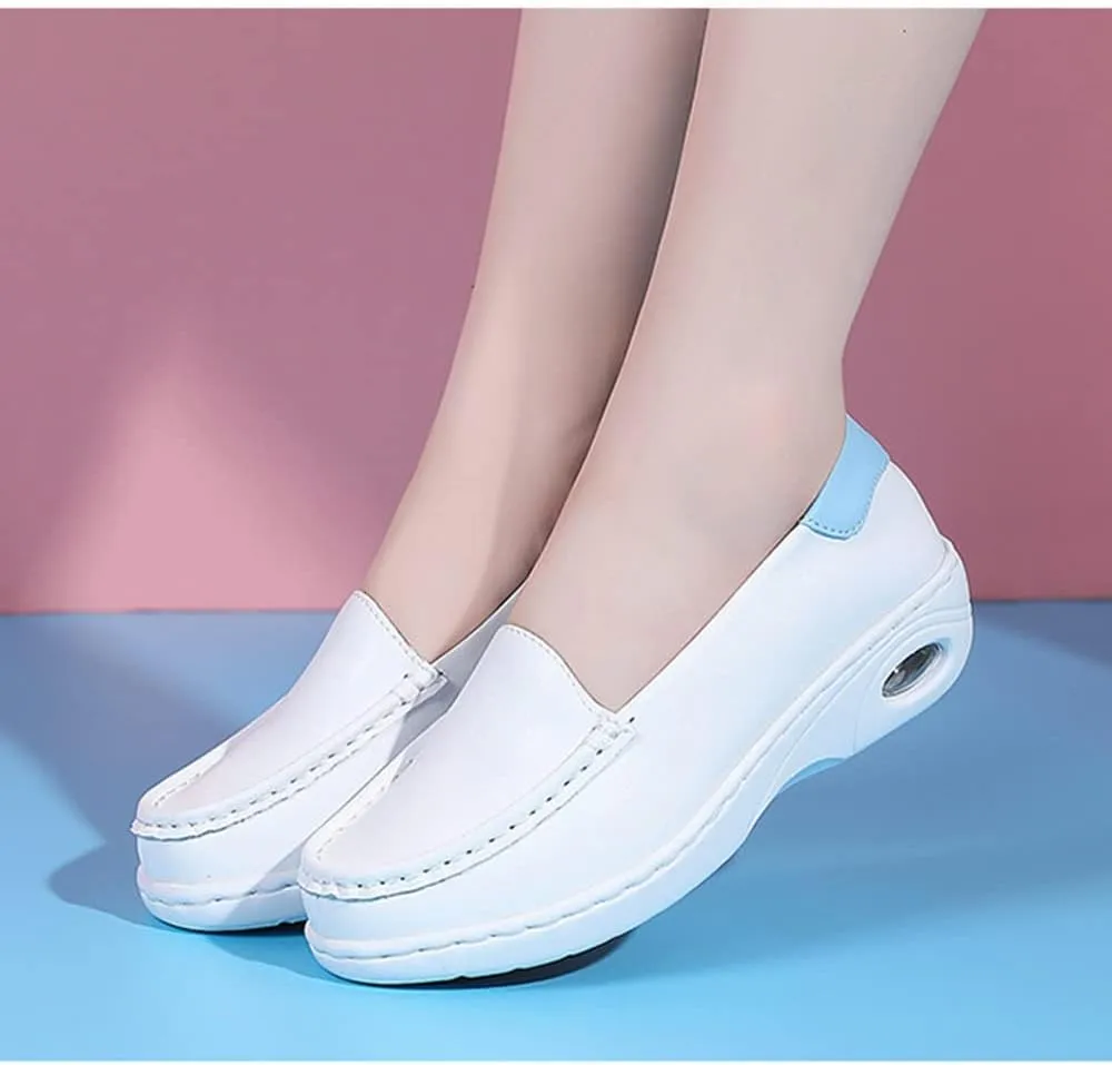 NVBHOF Bunions Nursing Shoes for Women, Breathable Lightweight Work Shoes Slip-Resistant Orthopedic Healthcare Nurse Shoes, with Arch Support
