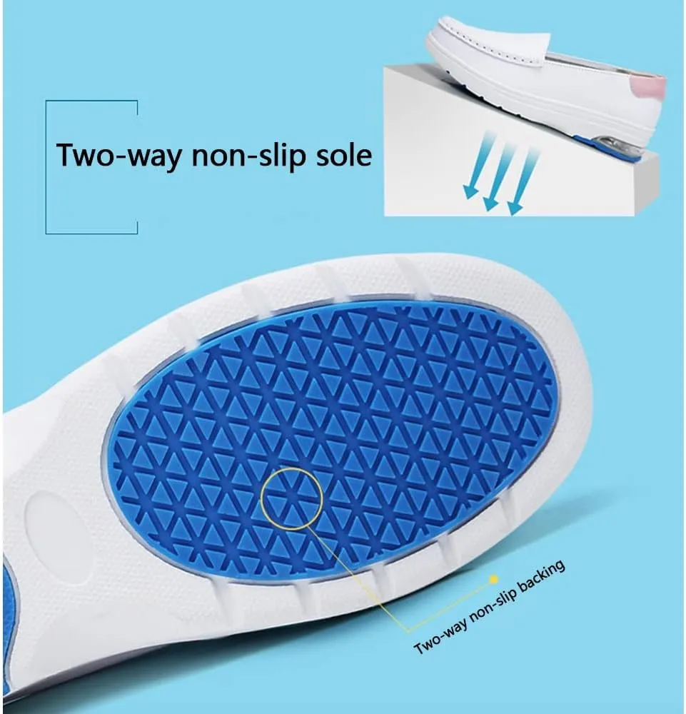 NVBHOF Professional Orthopedic Nursing Shoes with Arch Support, Comfortable and Slip-Resistant Work Chef Shoes for Women Food Service
