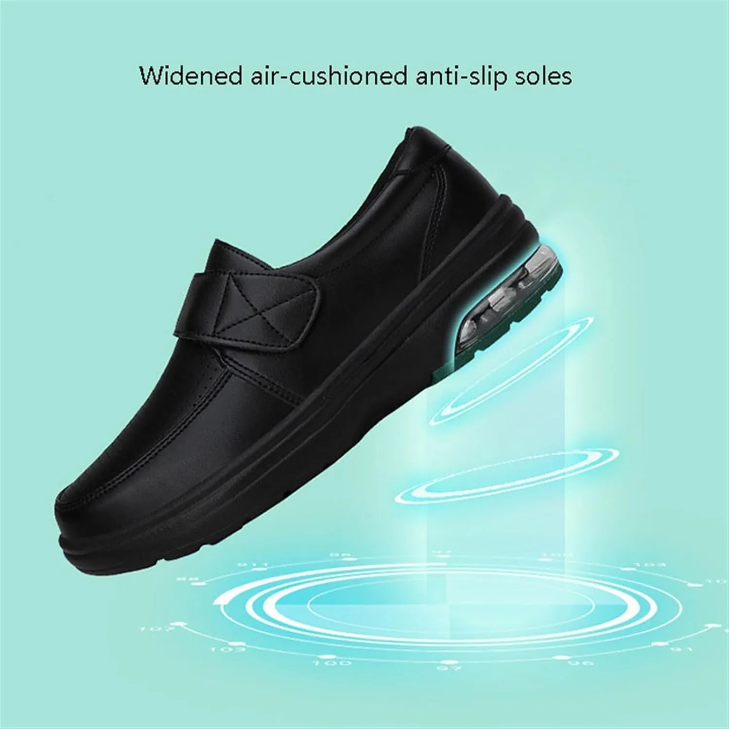 Orthopedic Nursing Shoes for Women, Womens Spring Summer Adjustable Comfortable Breathable and Slip Nursing Shoes, Wide Fit Air Cushion Walking Shoes, for Healthcare Providers