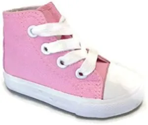 Pitter Patter Childrens High-Top Canvas Sneaker 6 Colors Available (Infant/Toddler/Little Kid)