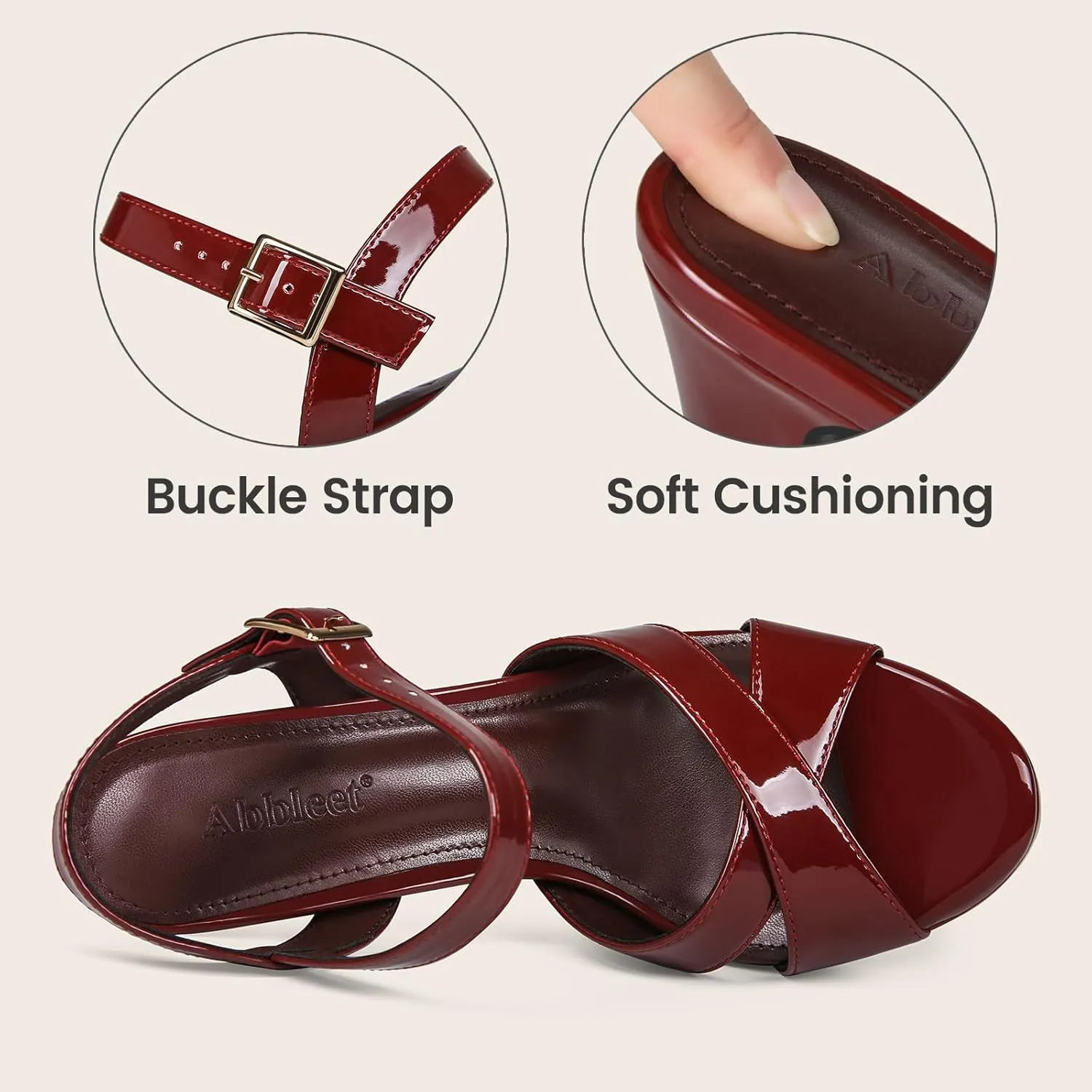 Platform High Heels for Women Strappy Chunky Heels Sandals for Women Open Toe Block Heeled Sandals with Ankle Strap Summer Dress Shoes
