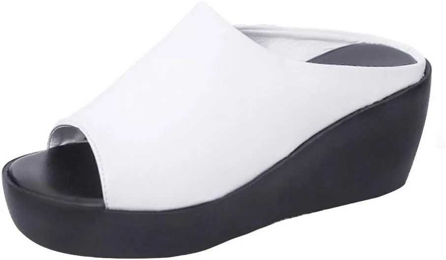 Platform Sandals for Women Wedge Clogs Mules Garden Slippers Casual Fashion Slip on Sandals Backless Walking Shoes