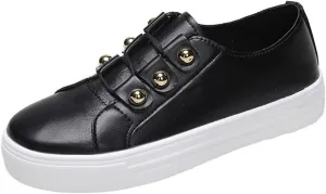Platform Sneakers for Women Fashion Slip On Canvas Shoes Summer Casual Closed Toe Low Top Walking Flats Loafers Comfortable Breathable Lightweight Sneakers