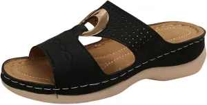 Platform Wedge Sandals Women Summer: Comfortable Open Toe Arch Support Slippers Dressy Orthopedic Shoes