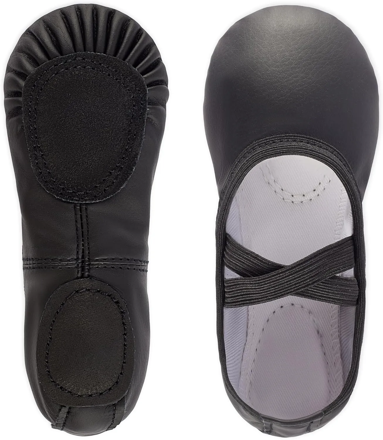 PU Ballet Shoes for Girls - Dance Practice Slippers for Girls, No-Tie Sole Yoga Shoes(Toddler/Little Kid/Big Kid)