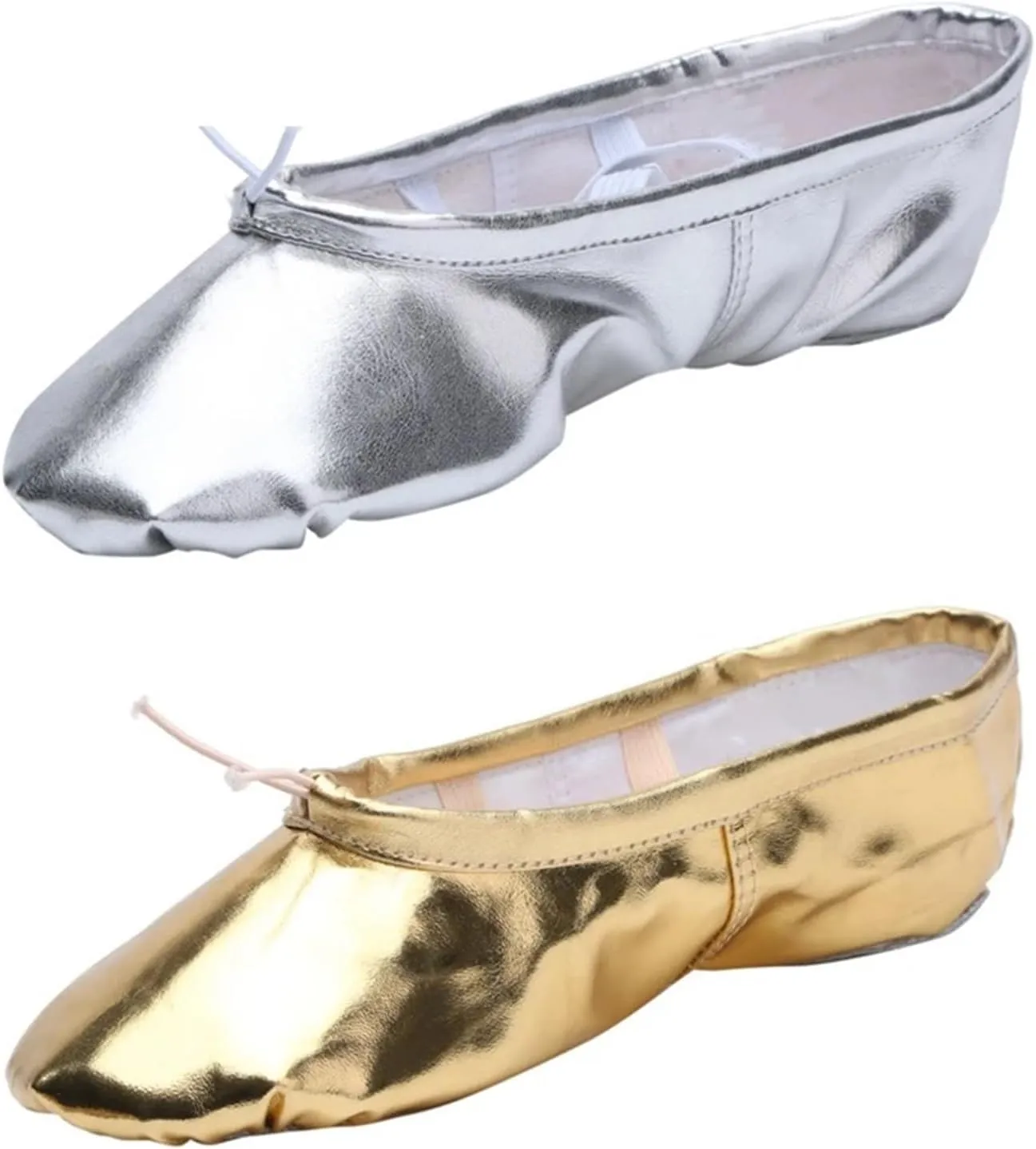 PU Belly Dance Shoes, Yoga Performance Soft Sole, Gym Ballet Dance Shoes for Kids Girls Woman