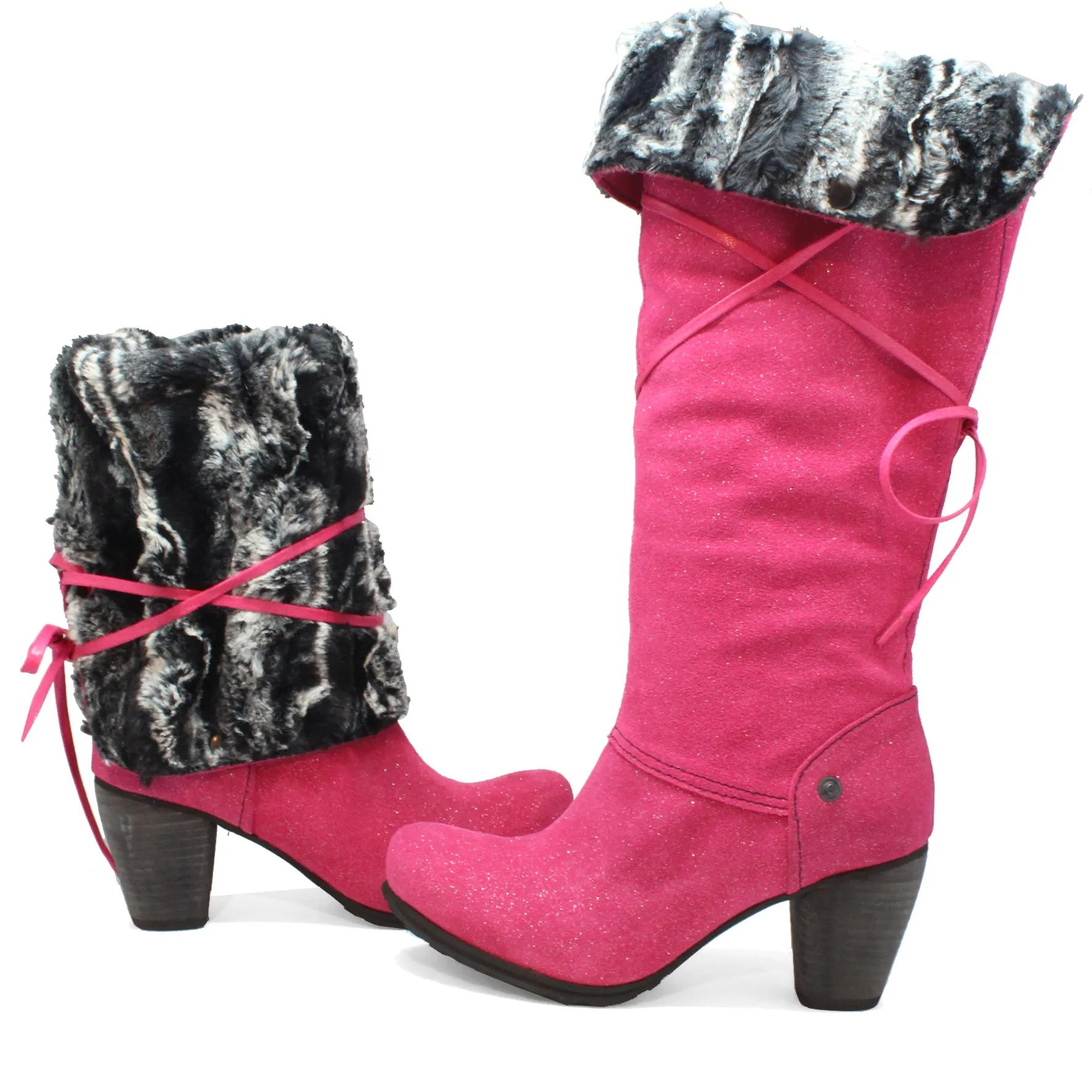 Pulpeux  Fuchsia suede long leg boot-Last pairs 36, 37 & 38