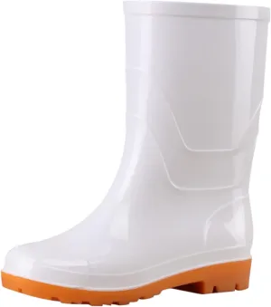 Rain Boots Women Women's Mid Calf Rain Boots Waterproof Garden Shoes Anti-Slipping Outdoor Boot for Hunting Farming