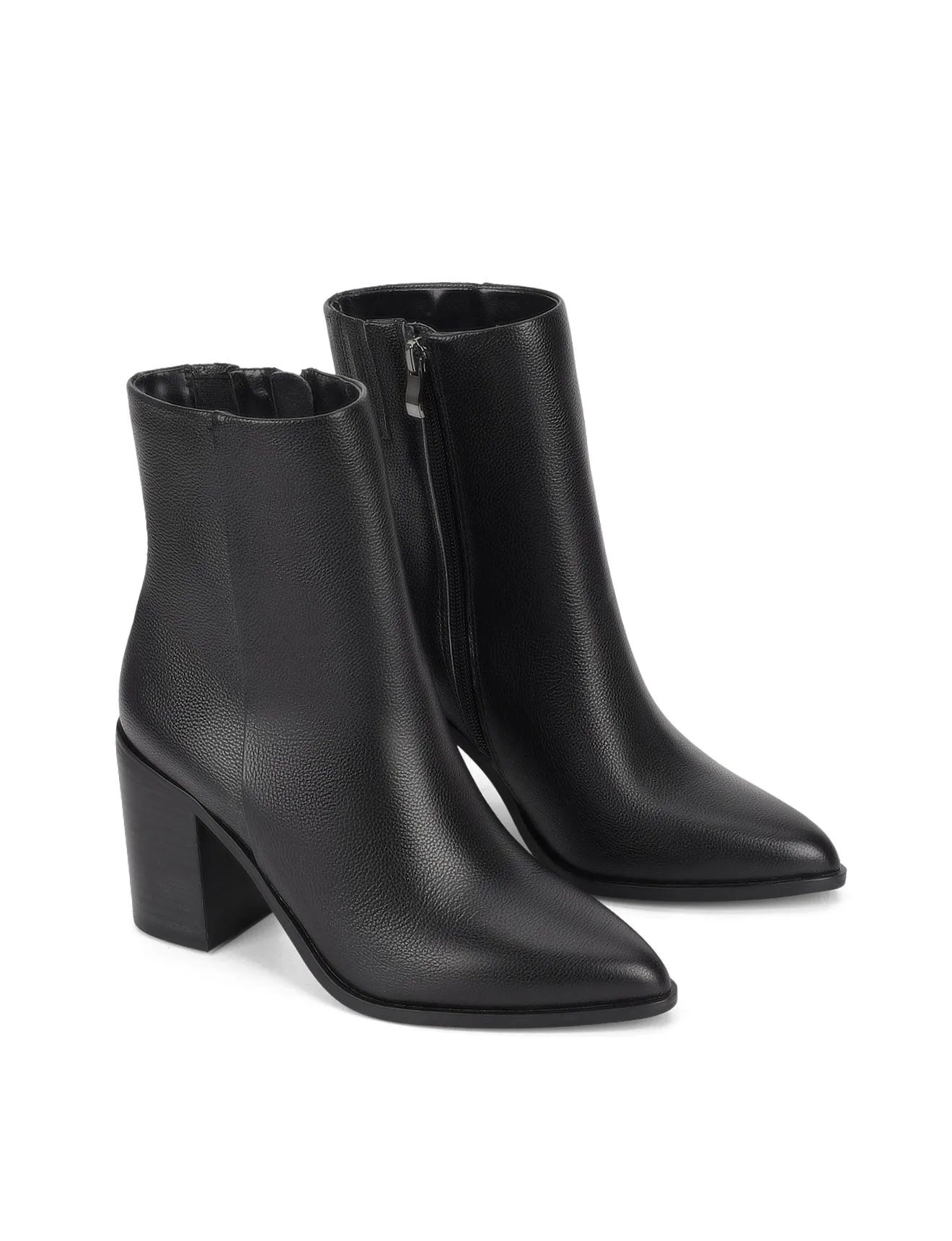 Ricci Ankle Boots - Black Pebble Leather