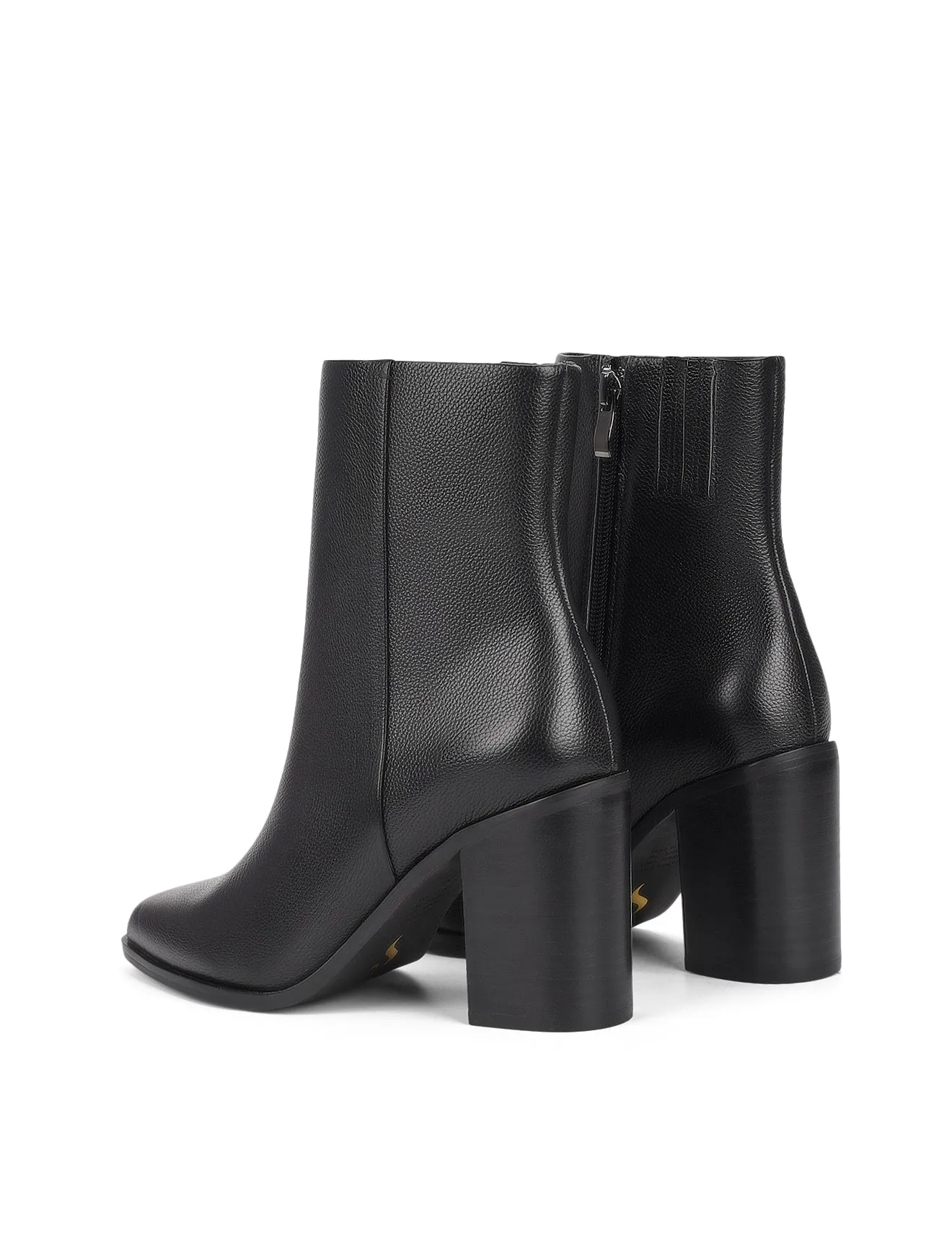Ricci Ankle Boots - Black Pebble Leather