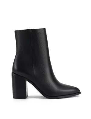 Ricci Ankle Boots - Black Pebble Leather