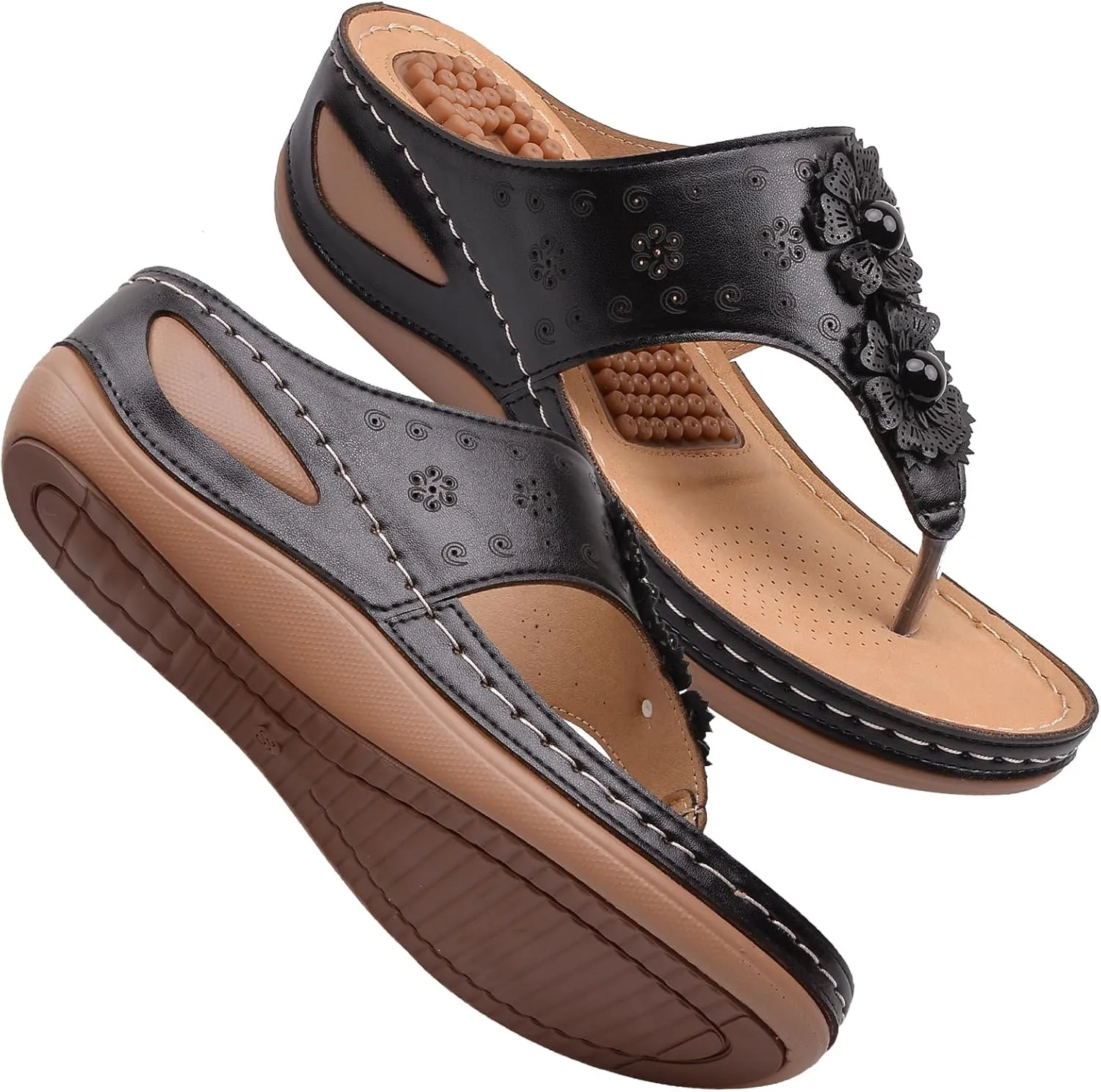 Sandals for Women Wedge Shoe: Summer Dressy Flip Flops Comfortable Orthopedic Platform Footwear Shoes Lightweight Casual Walking Wedges Platform Shoes 2025
