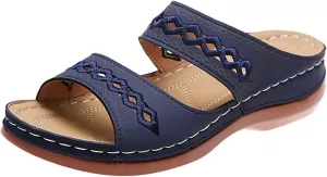 Sandals Women Dressy Summer Flat Island Cute Casual Beach Shoes Orthopedic Slippers Slip On Orthotic Flip Flops 2025
