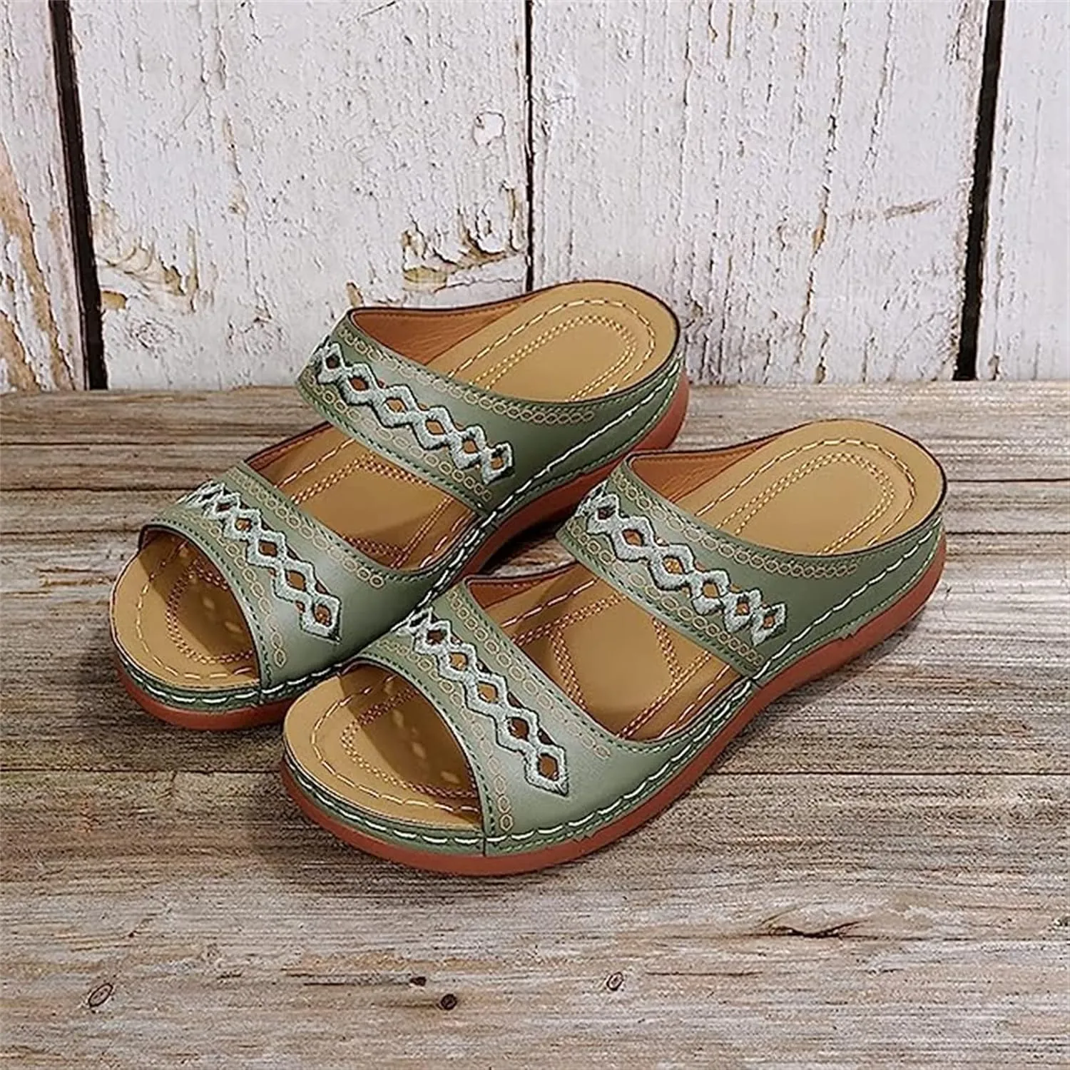 Sandals Women Dressy Summer Flat Island Cute Casual Beach Shoes Orthopedic Slippers Slip On Orthotic Flip Flops 2025