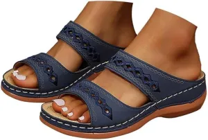 Sandals Women Dressy Summer Flat Island Cute Casual Beach Shoes Orthotic Slides Comfort Walking Orthopedic Flip Flops