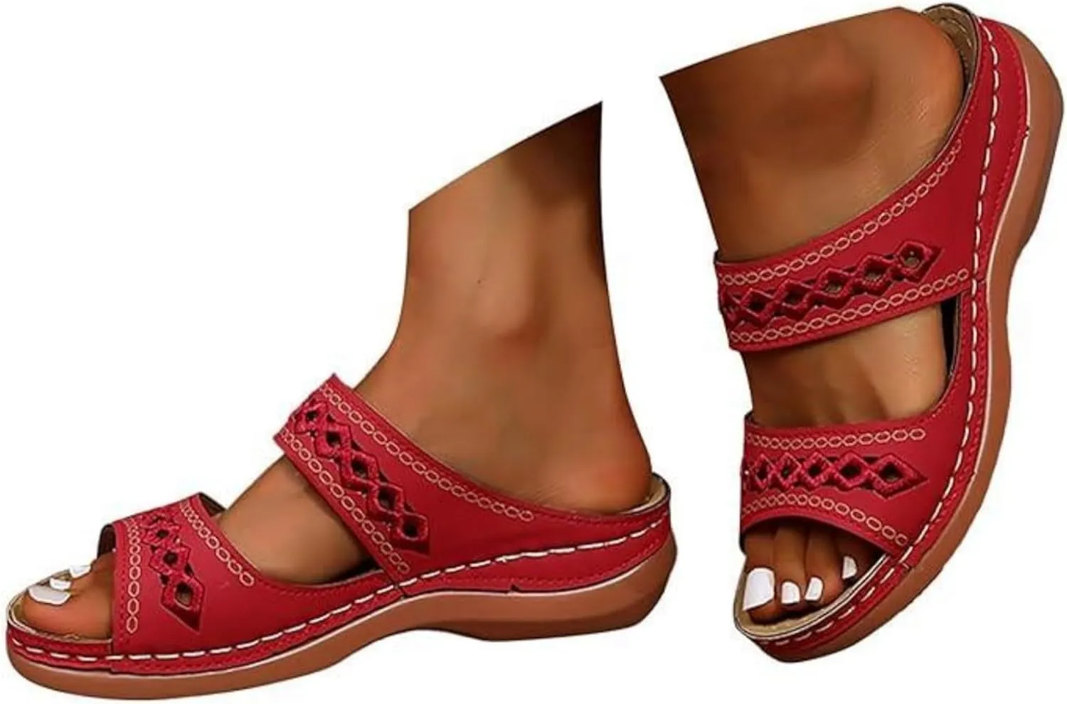 Sandals Women Dressy Summer Flat Island Cute Casual Beach Shoes Orthotic Slides Comfort Walking Orthopedic Flip Flops