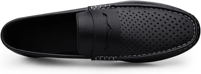 Santimon Men's Flat Penny Loafers Slip on Mocassin Shoes Driving Loafers Casual Penny Loafers for Men