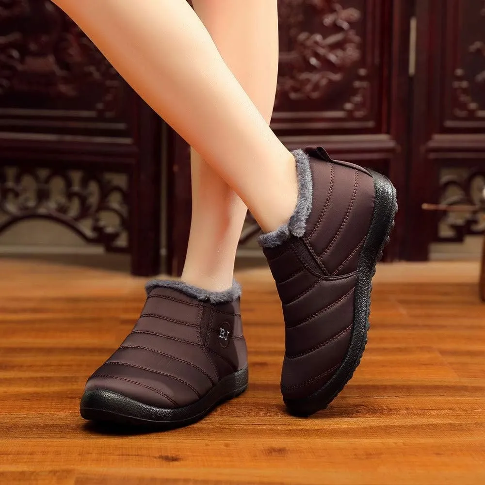 SBGMoSJ Slip on Winter Boots for Women Waterproof Womens 11.5 Extra Wide Width Non Slip Winter Boots Woman Boots Winter Short Womens Pull on Winter Boots 8.5 Waterproof Winter Boots Youth