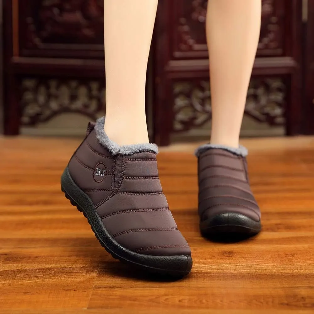 SBGMoSJ Slip on Winter Boots for Women Waterproof Womens 11.5 Extra Wide Width Non Slip Winter Boots Woman Boots Winter Short Womens Pull on Winter Boots 8.5 Waterproof Winter Boots Youth