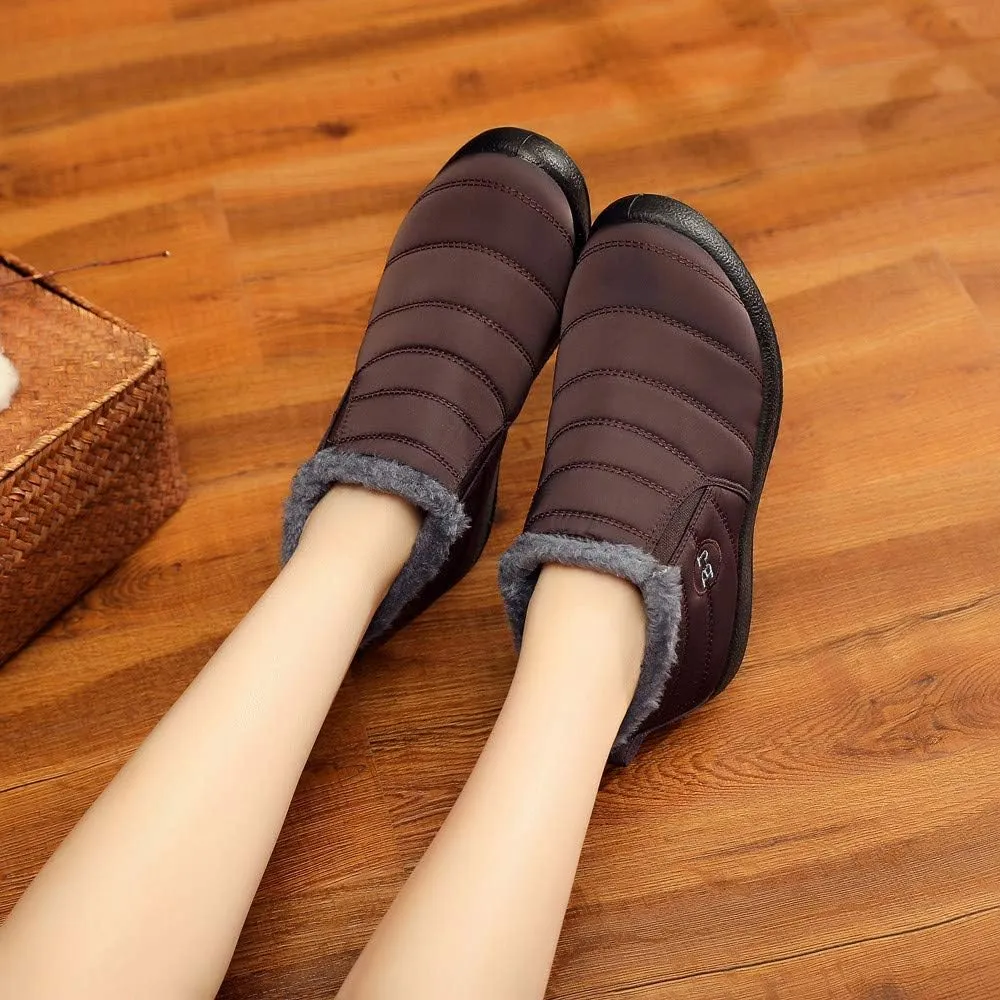SBGMoSJ Slip on Winter Boots for Women Waterproof Womens 11.5 Extra Wide Width Non Slip Winter Boots Woman Boots Winter Short Womens Pull on Winter Boots 8.5 Waterproof Winter Boots Youth