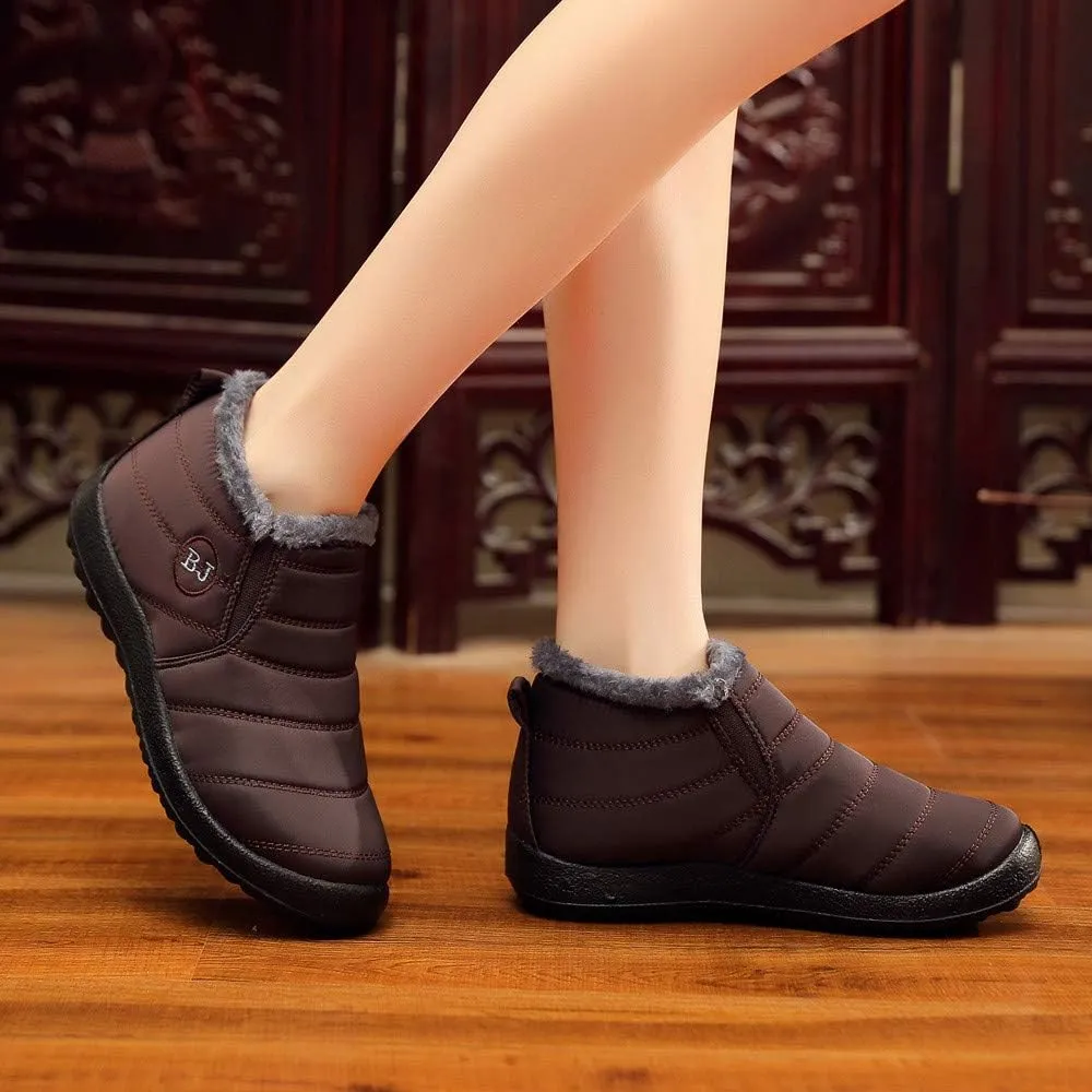 SBGMoSJ Slip on Winter Boots for Women Waterproof Womens 11.5 Extra Wide Width Non Slip Winter Boots Woman Boots Winter Short Womens Pull on Winter Boots 8.5 Waterproof Winter Boots Youth