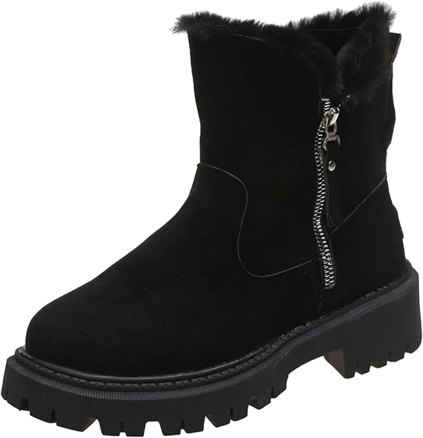 SBGMoSJ Winter Boots for Women Fashionable Women's Wide Width Waterproof Slip on Ankle Boots for Swollen Feet Winter Work Boots for Women Wide Width Women Boots Winter Ankle Botas Nieve Largas