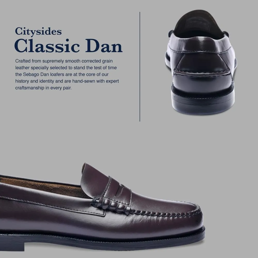 Sebago Women's Classic Dan Leather Penny Loafers ?C Hand-Sewn Slip-On Moccasins with Leather Sole & Timeless Design