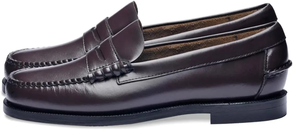 Sebago Women's Classic Dan Leather Penny Loafers ?C Hand-Sewn Slip-On Moccasins with Leather Sole & Timeless Design