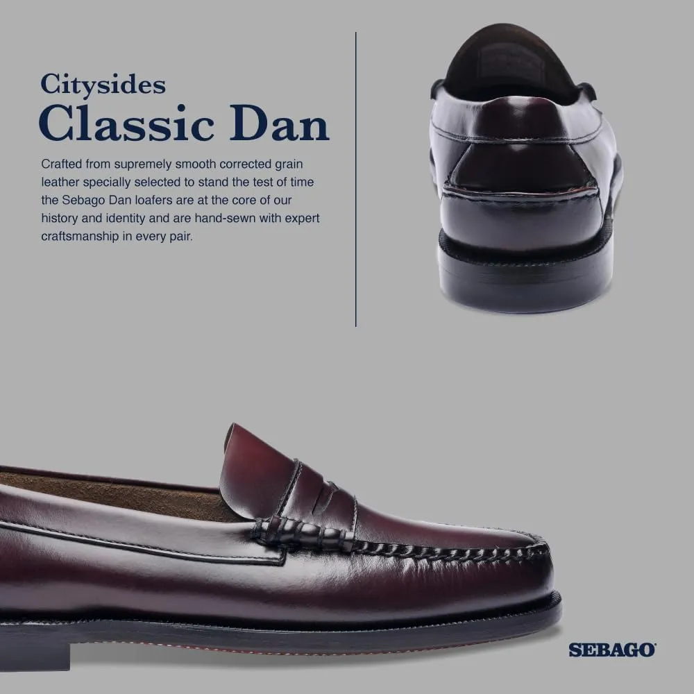 Sebago Women's Classic Dan Leather Penny Loafers ?C Hand-Sewn Slip-On Moccasins with Leather Sole & Timeless Design