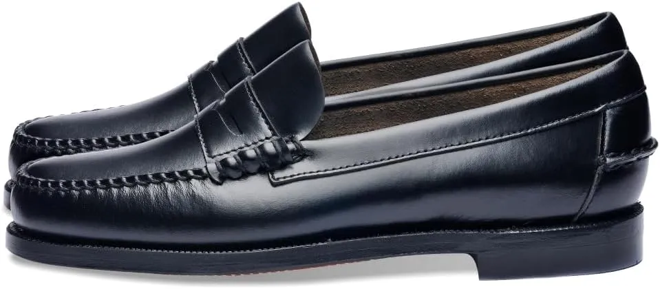 Sebago Women's Classic Dan Leather Penny Loafers ?C Hand-Sewn Slip-On Moccasins with Leather Sole & Timeless Design