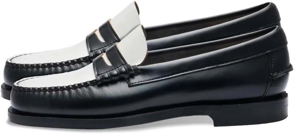 Sebago Women's Classic Dan Leather Penny Loafers ?C Hand-Sewn Slip-On Moccasins with Leather Sole & Timeless Design