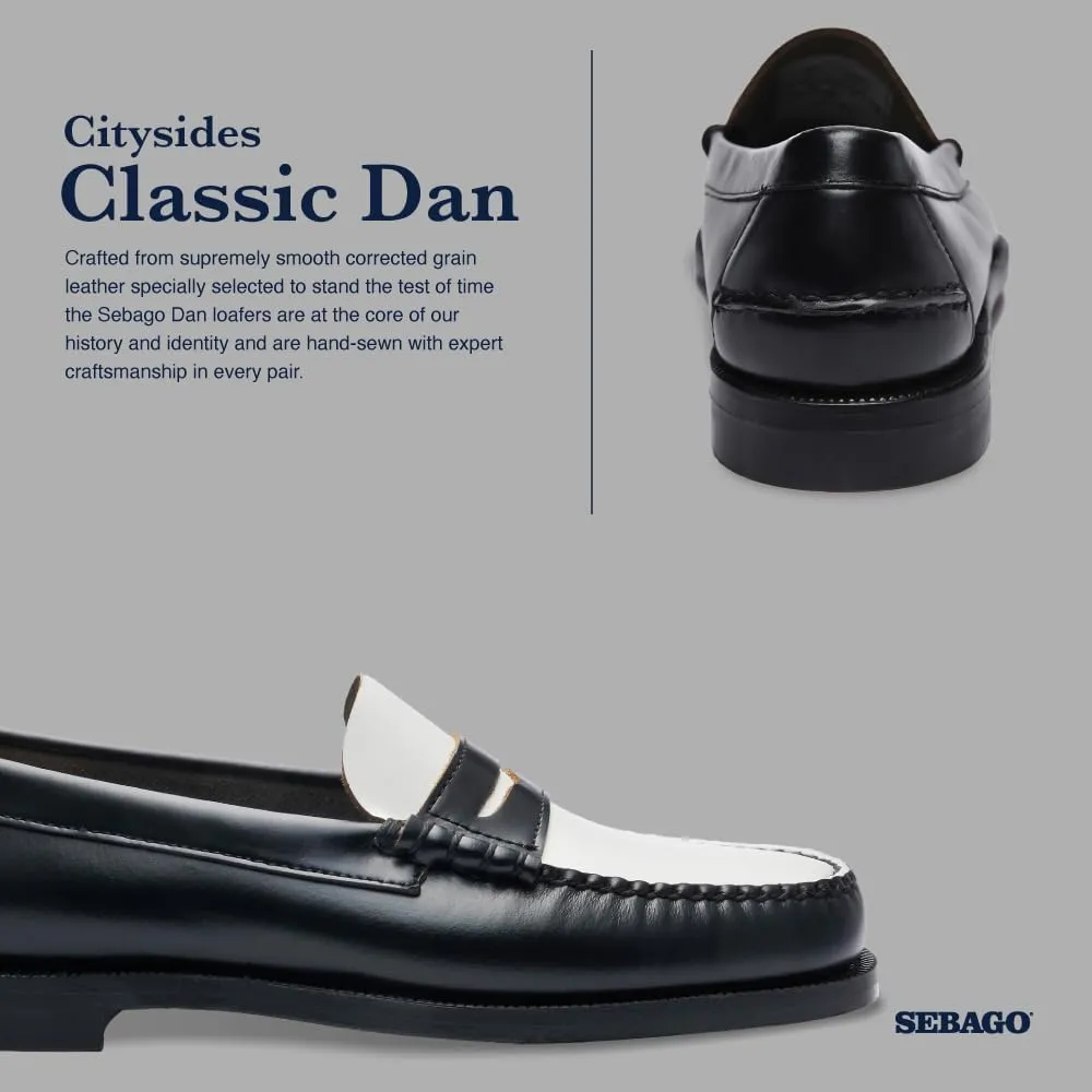 Sebago Women's Classic Dan Leather Penny Loafers ?C Hand-Sewn Slip-On Moccasins with Leather Sole & Timeless Design