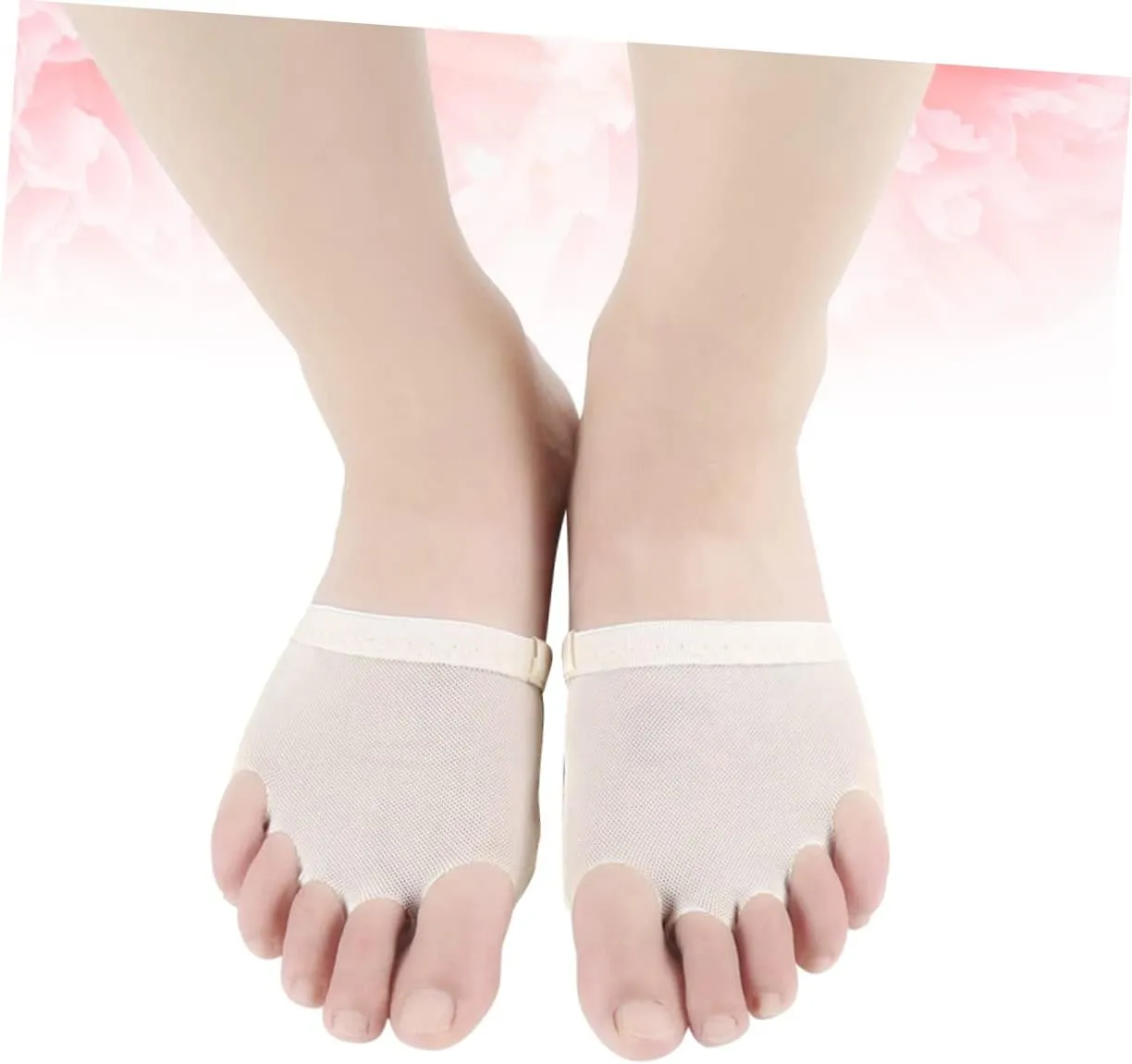 Set Foot Thong Ballet Pumps Ladies Half Palm Shoes Soles Half Sole Dance Shoe Ballroom Dance Shoes for Women Dance Forefoot Cushion Dancers Ballet Dance Toe Pad Toe Sleeves