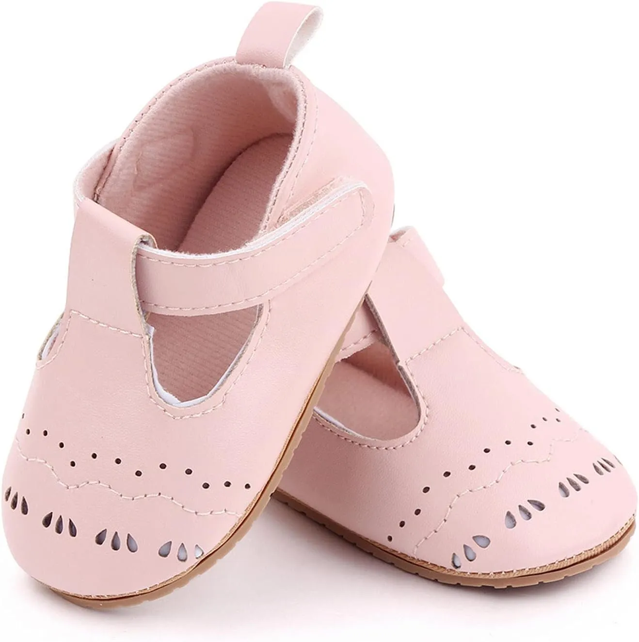 Shoes Baby Solid First Hook Rubber Shoes Girls Walking Sneaker Non-Slip Loop Girl's Shoes Girls Heel Boots