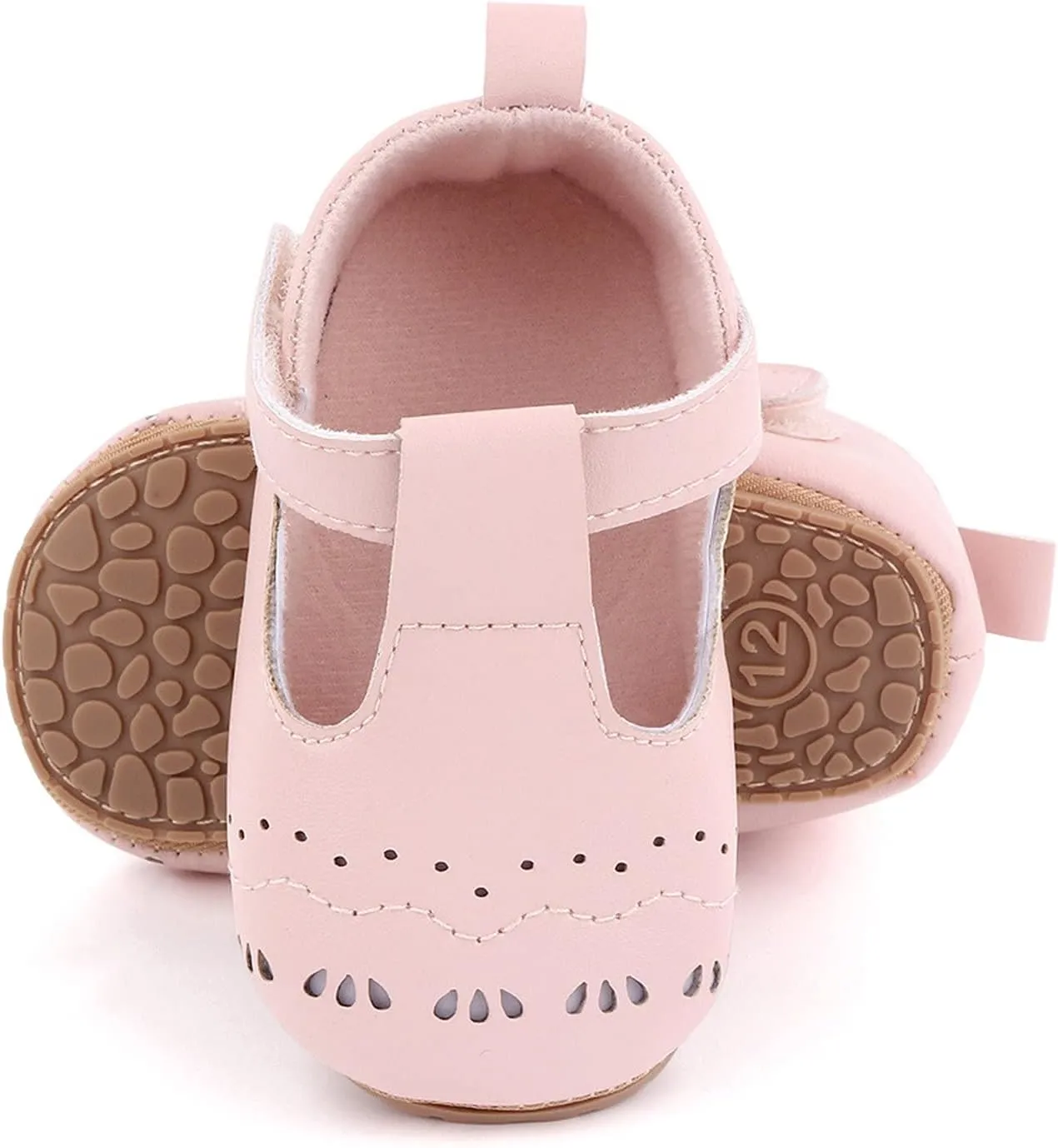 Shoes Baby Solid First Hook Rubber Shoes Girls Walking Sneaker Non-Slip Loop Girl's Shoes Girls Heel Boots