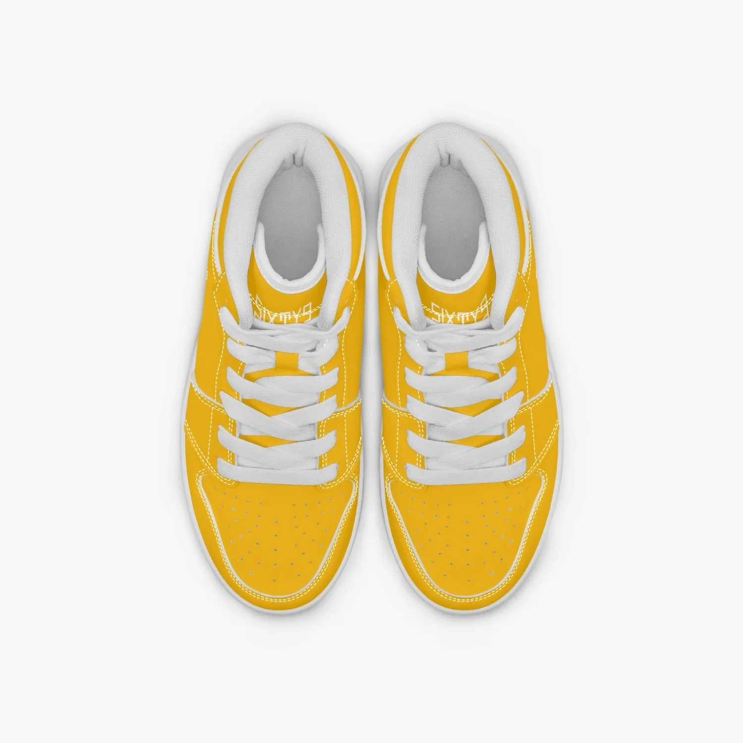 Sixty Eight 93 Logo White Orange Kids High-Top Shoes