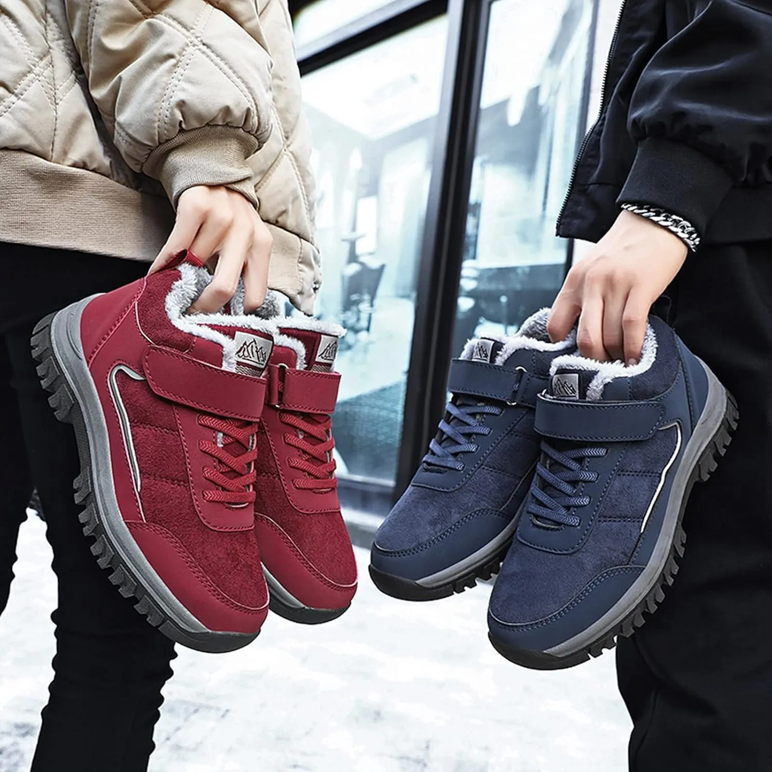 Slip on Winter Boots for Women Suede Popular Womens Winter Boots 2023 Snow Boots for Women Wide Waterproof Wide Calf Snow Boots for Women Waterproof Botas De Mujer Para Invierno