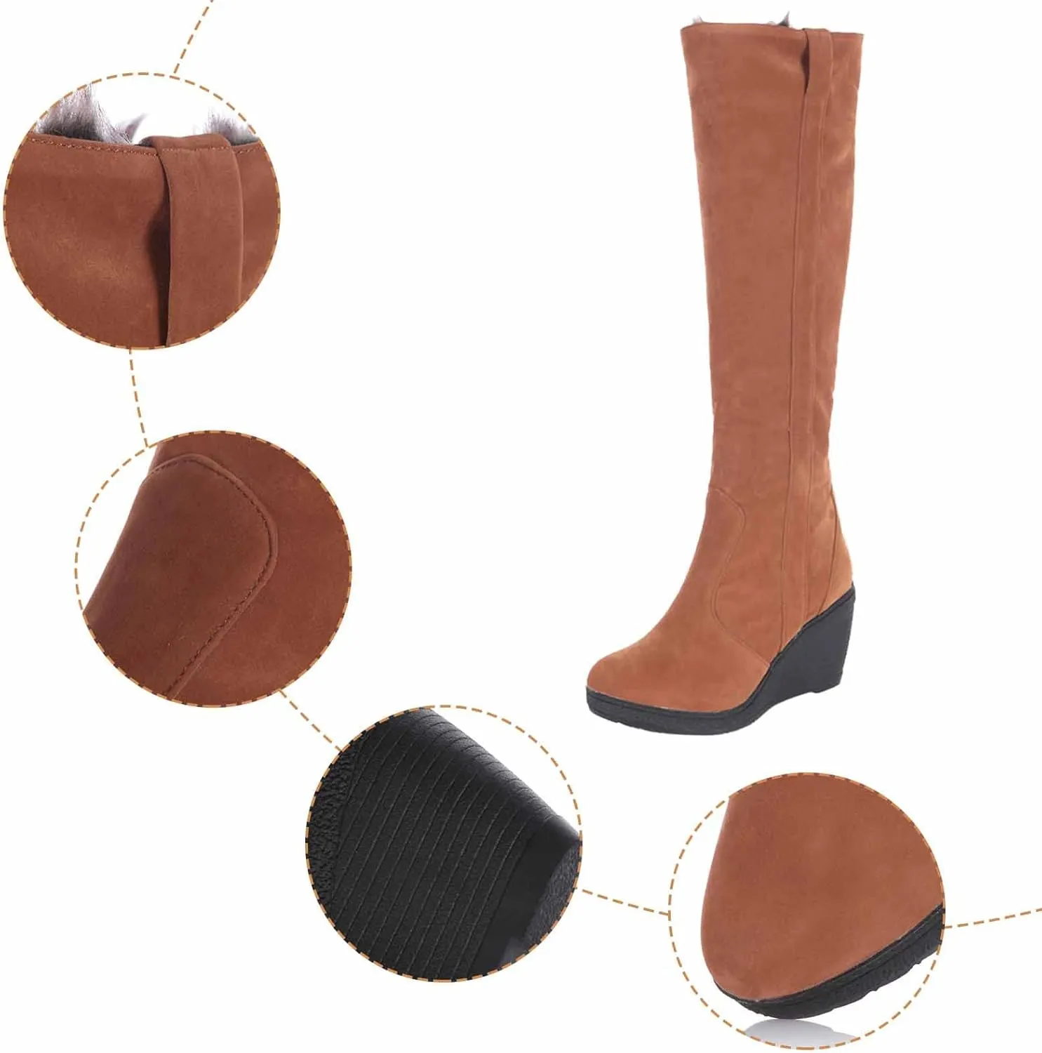 Slip on Winter Boots for Women Wide Womens Black Snow Boots Ankle Winter Boots for Women Ankle Booties Womens Waterproof Hiking Boots Extra Wide Width Botas Para El Invierno De Mujeres