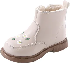 Snow Ankle Boots for Baby Infant Girls Rain Boots Waterproof Warm Winter Boots Comfortable Plush Liner Walking Shoes