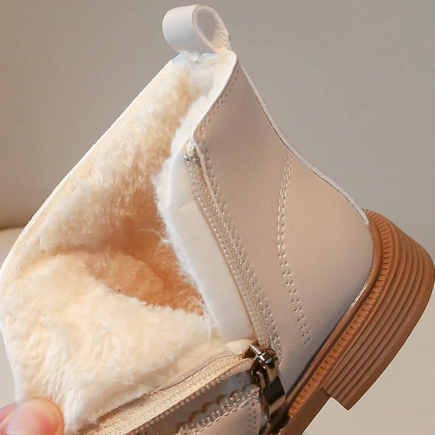 Snow Ankle Boots for Baby Infant Girls Rain Boots Waterproof Warm Winter Boots Comfortable Plush Liner Walking Shoes
