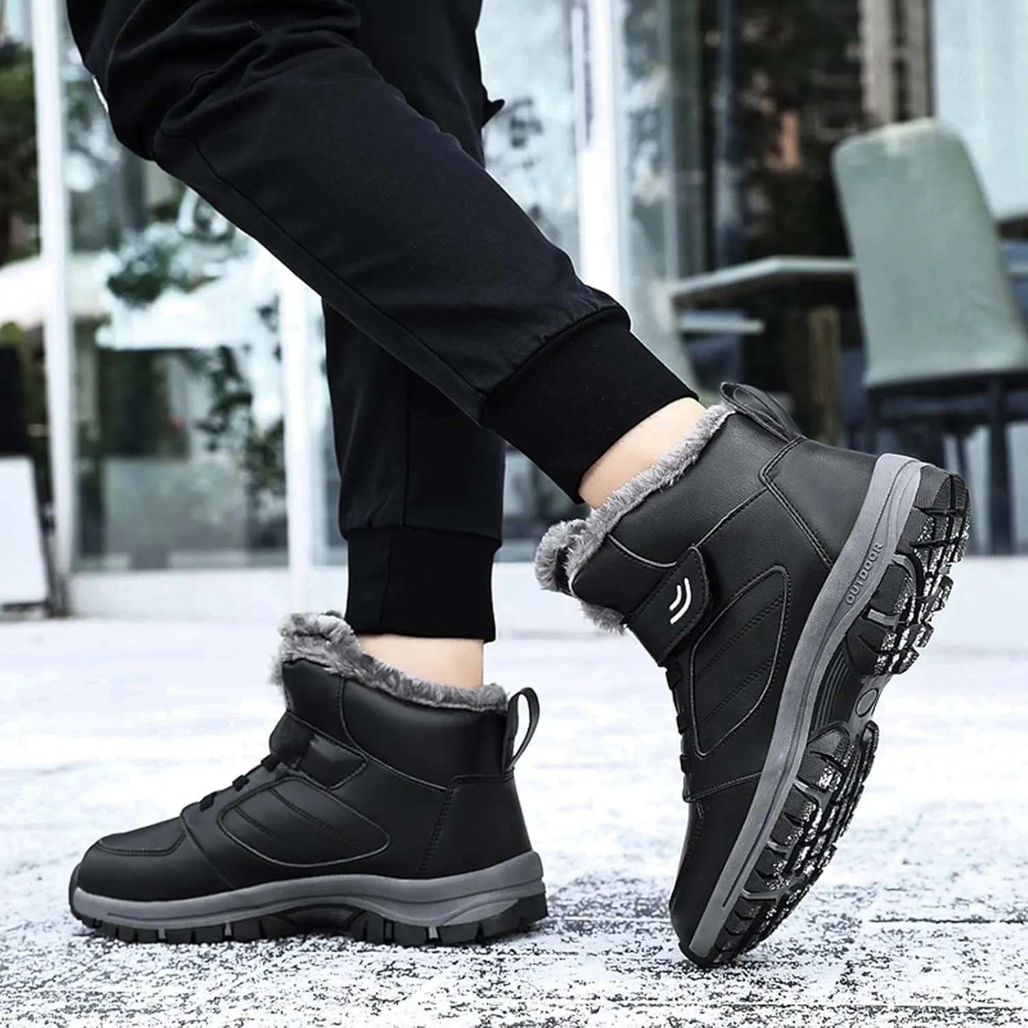 Snow Boots for Women Cute Size 11 Womens Waterproof Winter Boots Ankle Zip Women's Boots Winter Leather Slip on Snow Boots for Women Botas De Invierno Mujer Elegantes