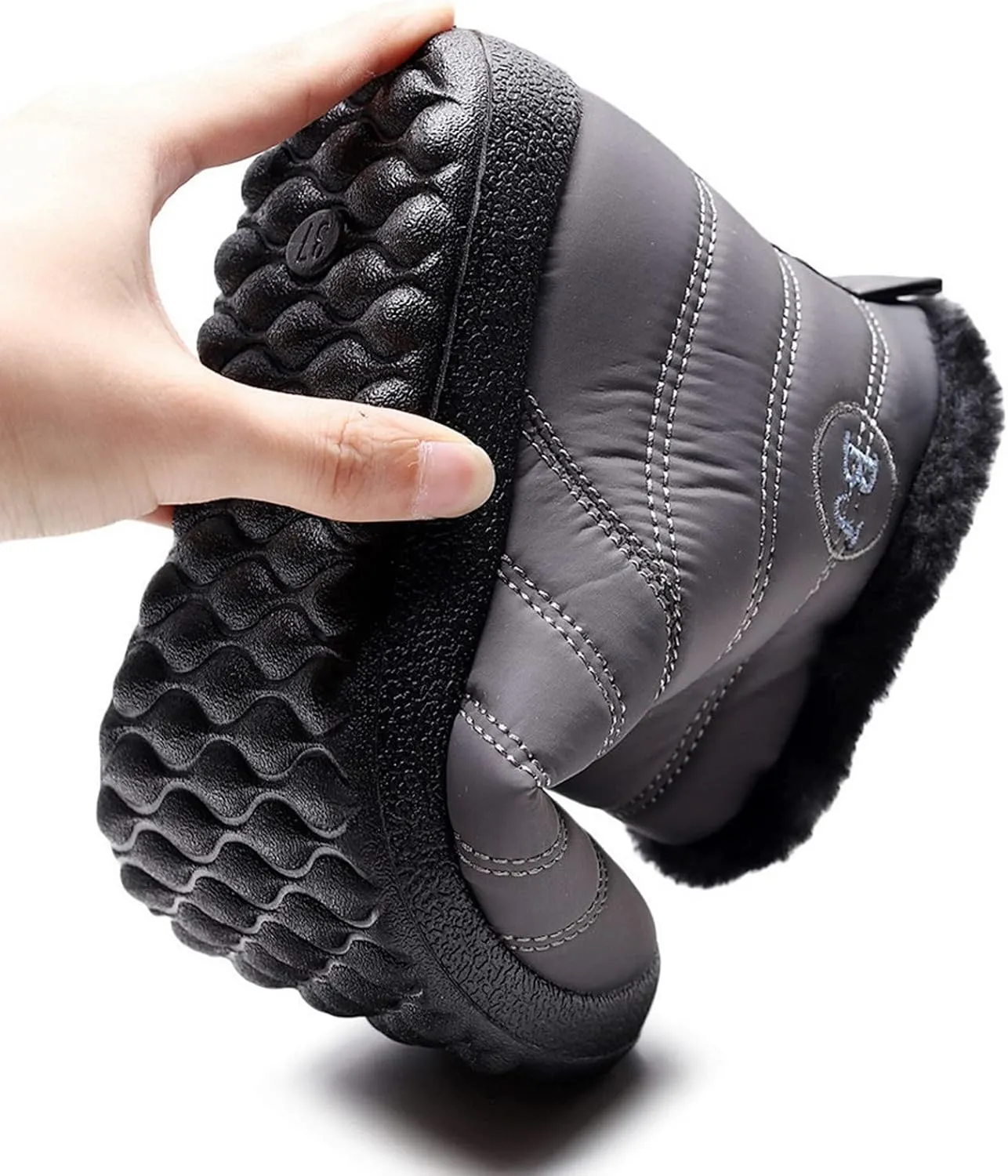 Snow Boots for Women Waterproof Anti Slip Snow Boots Women Waterproof Cute Black Winter Booties for Women Women's Winter Boots with Zipper Botas Termicas Para Mujer Frio